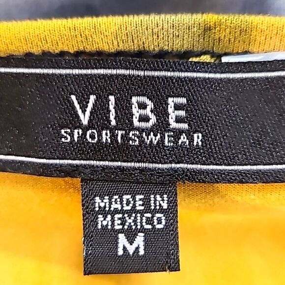 VIBE Gold, White & Navy Blue Tie-dye Long Cardigan, Size Medium - Picture 8 of 9